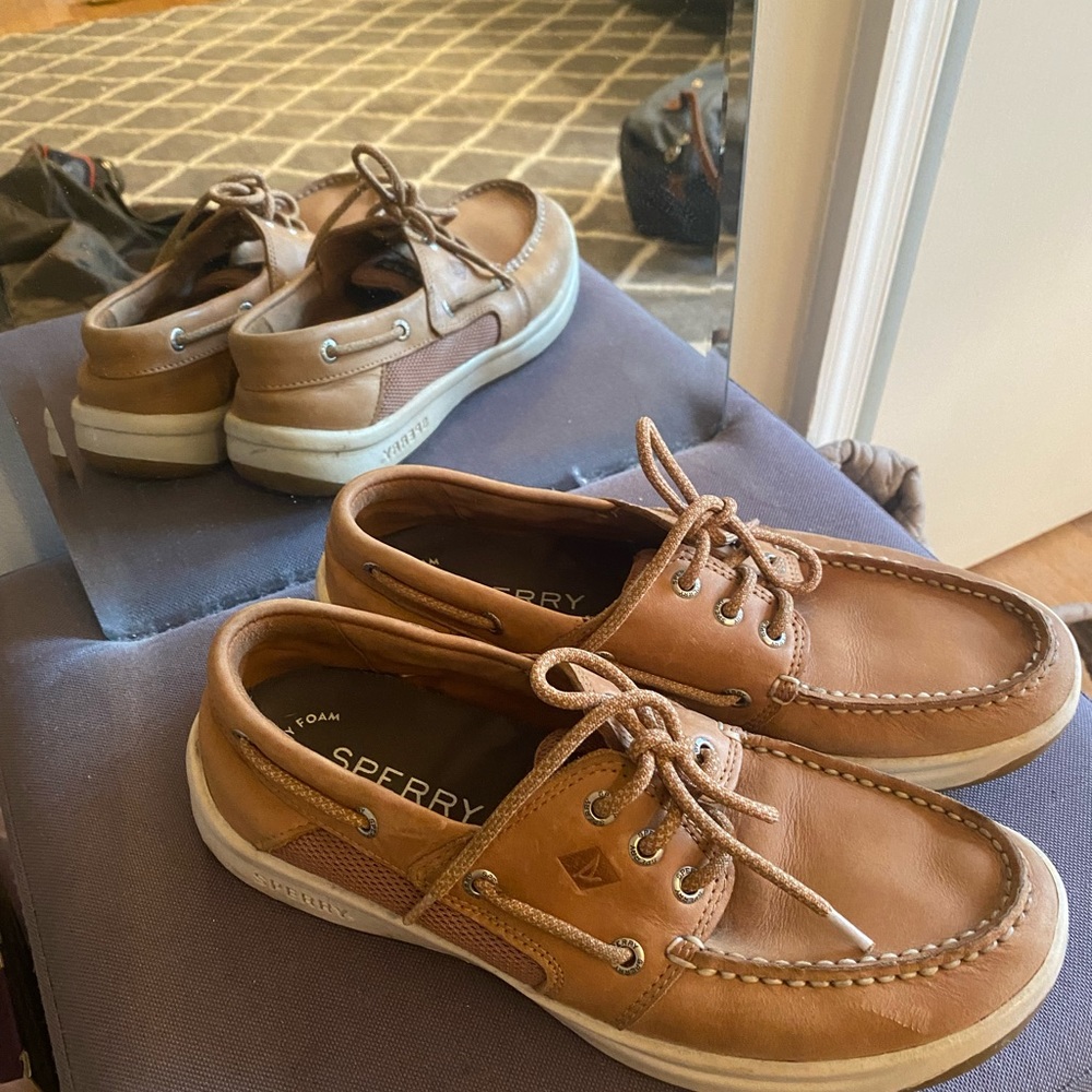 Tan Sperry Boat Shoes